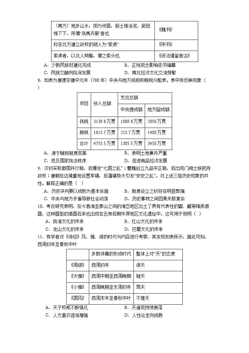 天津市第五十五中学2024-2025学年高二下学期5月月考历史试题（解析版）第2页