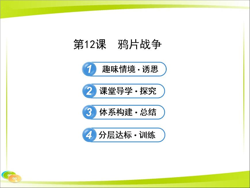 岳麓版高中历史必修1 4-12《鸦片战争》合作探究型课件第1页
