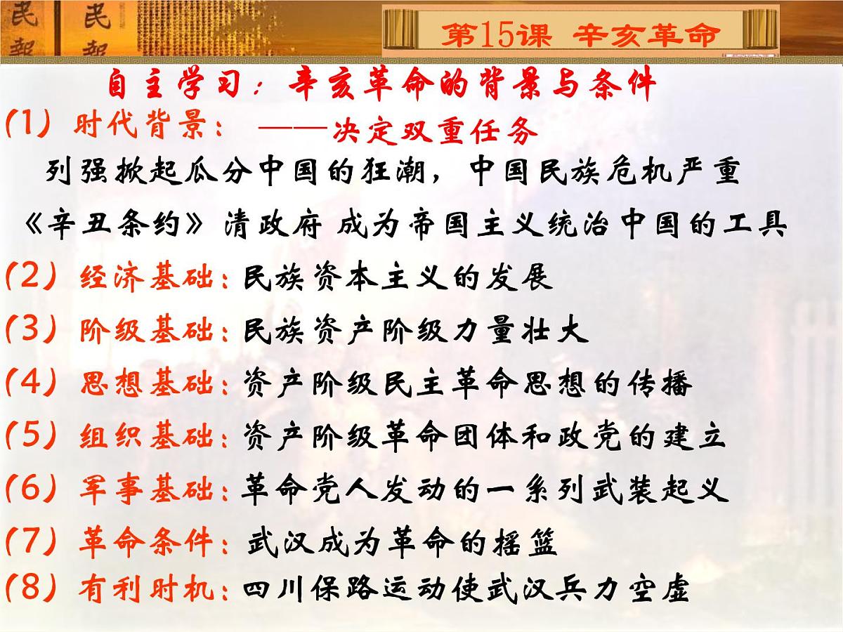 岳麓版高中历史必修1 4-15《辛亥革命》课件第7页
