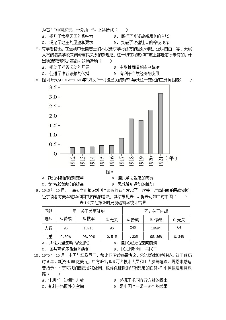 江苏省南京市六校联合体2024-2025学年高二下学期5月期中考试历史试题（Word版附答案）第2页