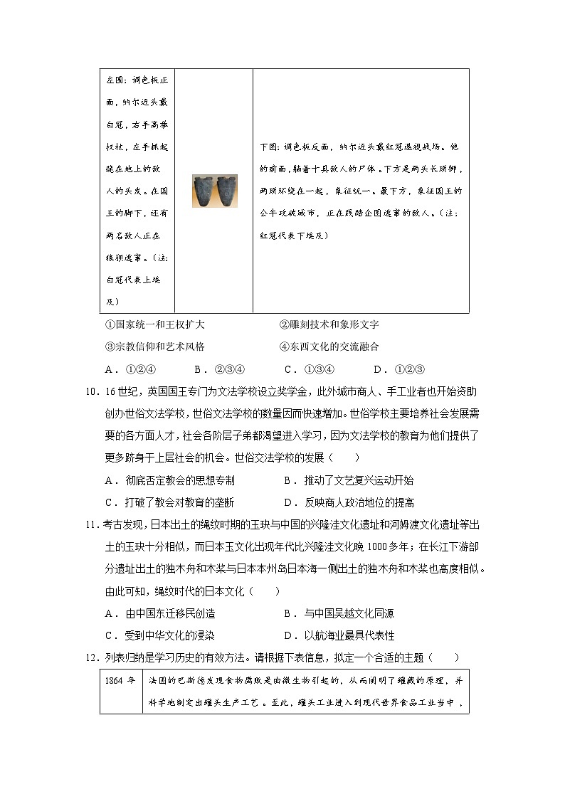 2024—2025学年度湖北省十堰市六县市一中教联体高二第二学期期中联考历史试题（含答案）第3页