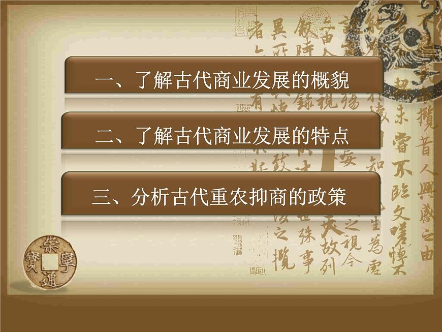课件—岳麓版高中历史必修2 1-5《农耕时代的商业与城市》第3页