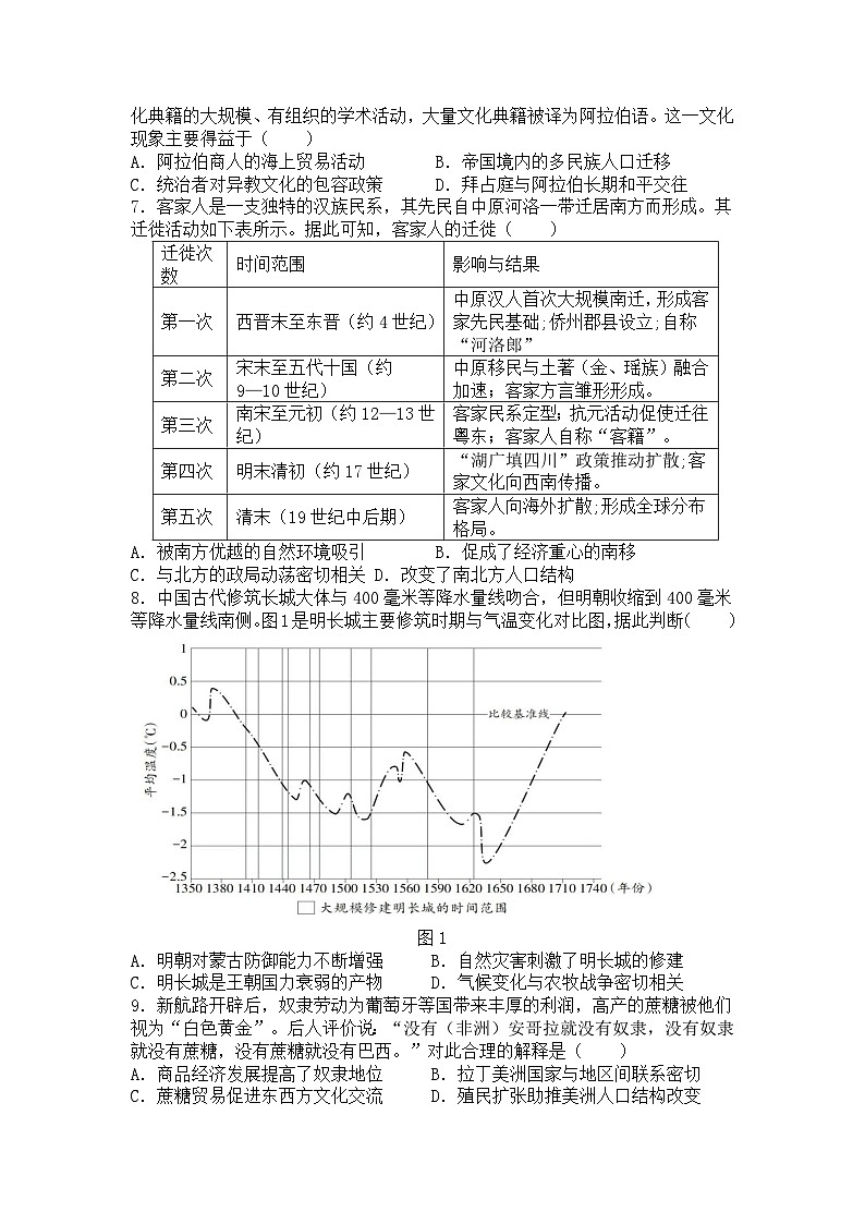 2024—2025学年度安徽省临泉第二中学高二下学期第二次教学质量检测历史试题（含答案）第2页