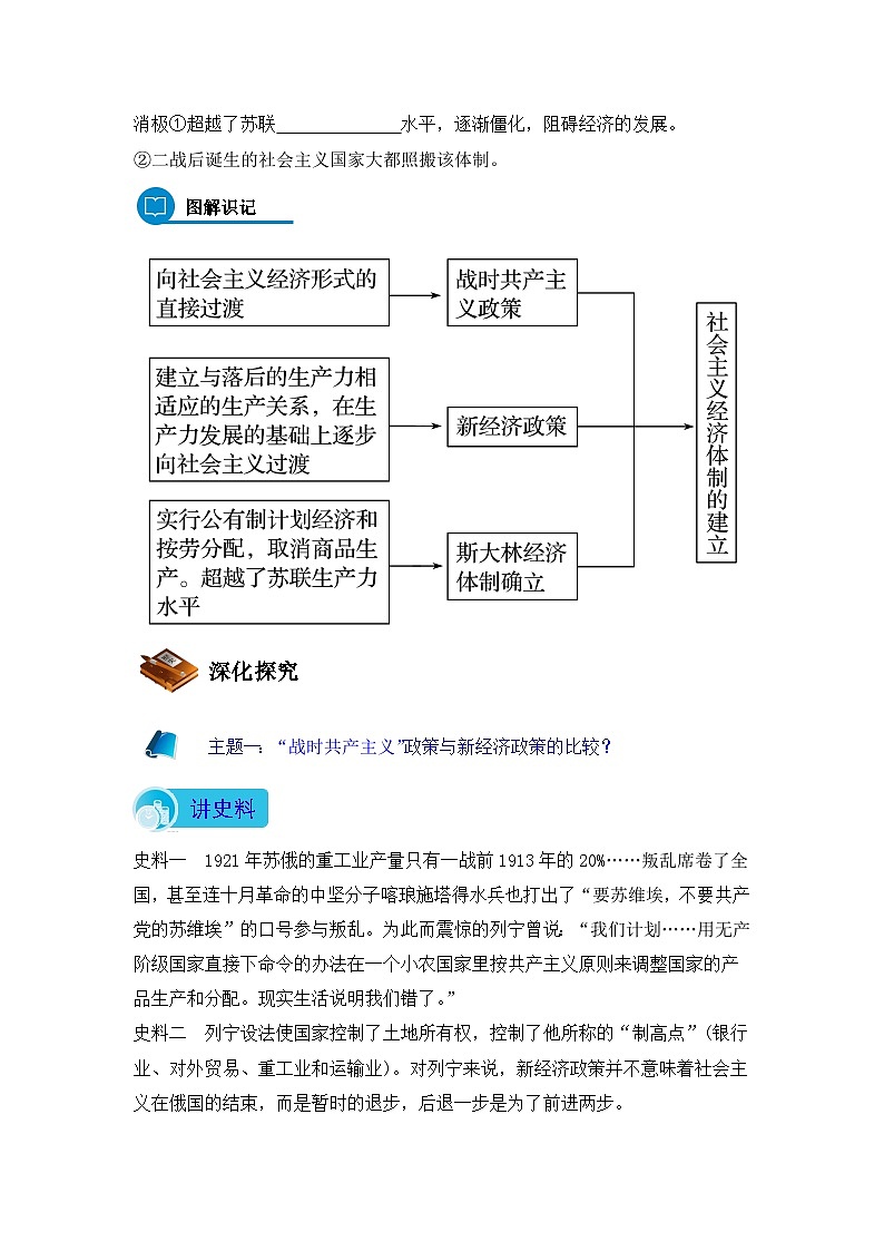 岳麓版高中历史必修2 3-14《社会主义经济体制的建立》导学案第3页