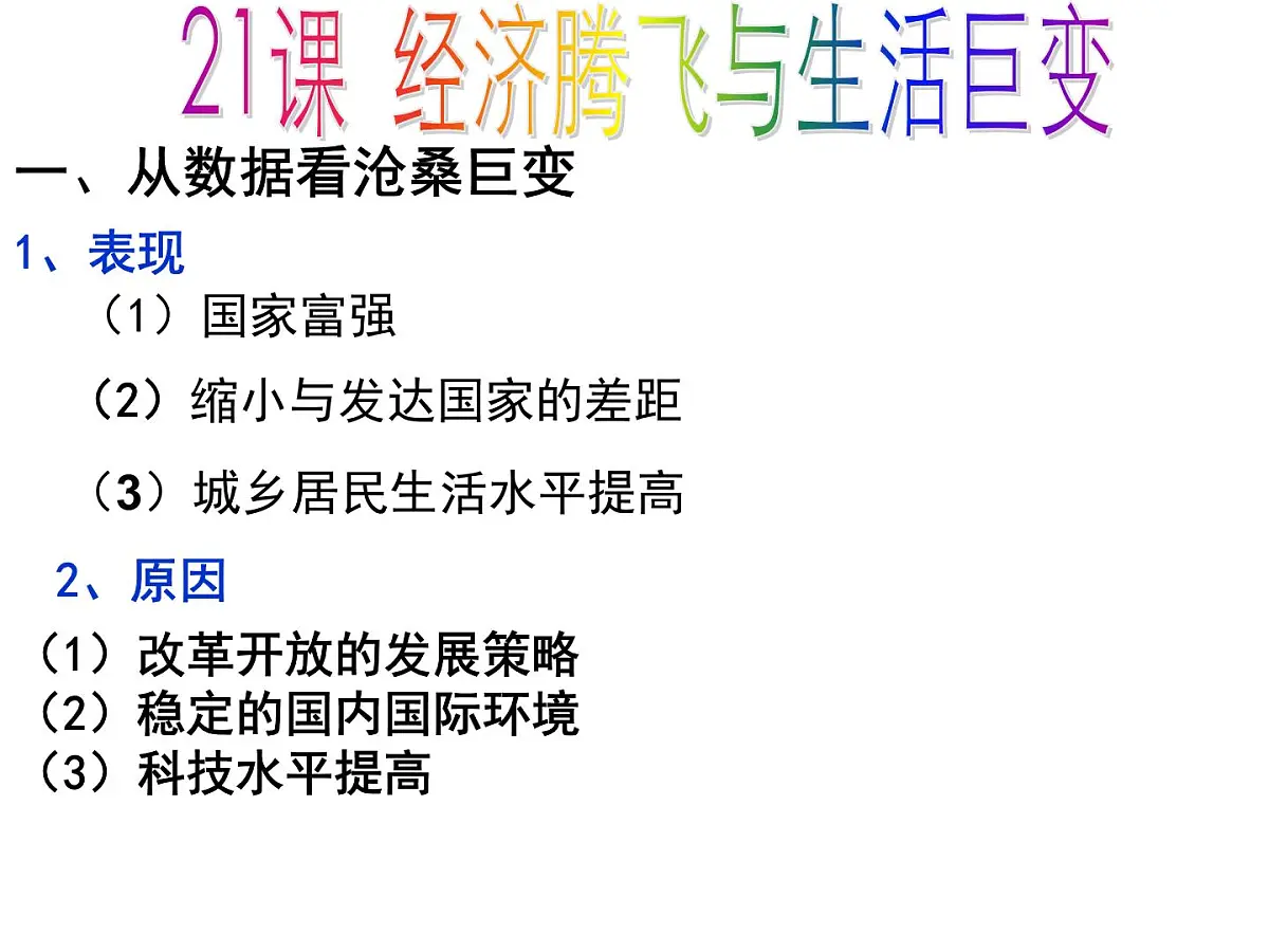 课件—岳麓版高中历史必修2 4-21《经济腾飞与生活巨变》第8页