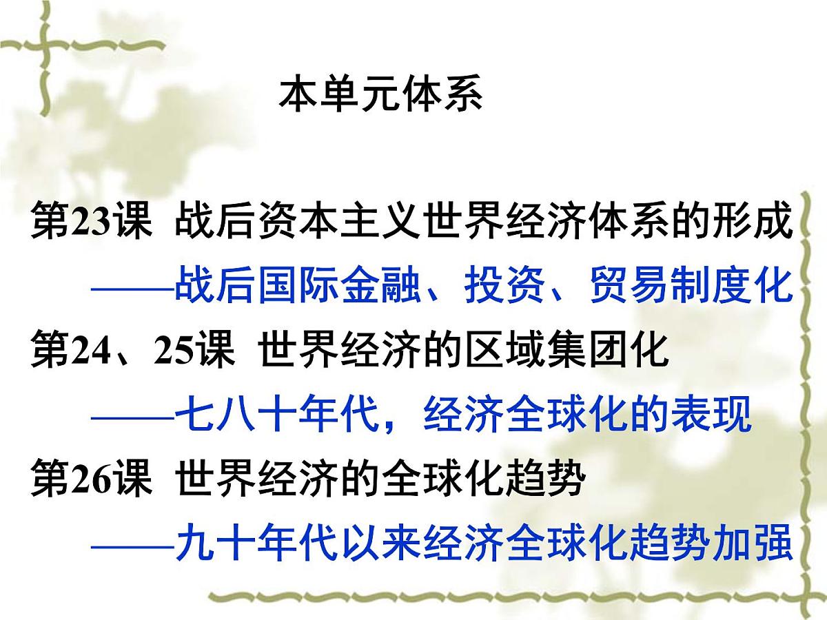 岳麓版高中历史必修2 5-24《战后资本主义世界经济体系的形成》课件第3页