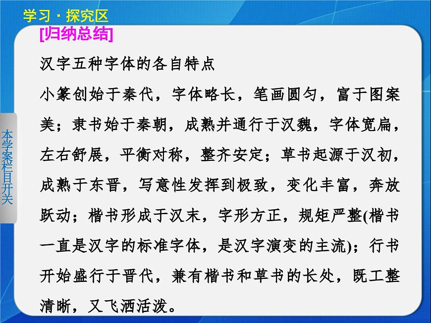 岳麓版高中历史必修3 2-7《汉字与书法》课件第6页
