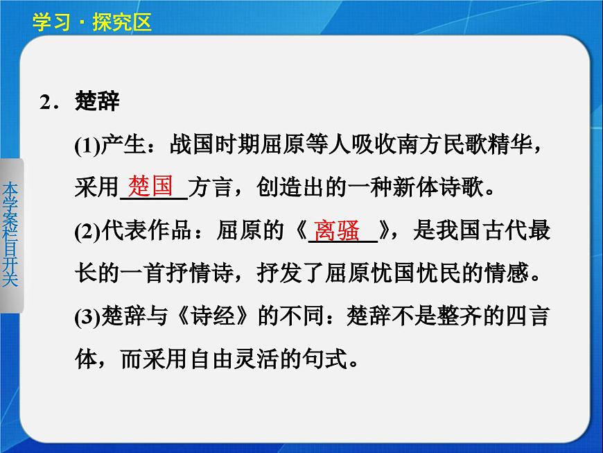岳麓版高中历史必修3 2-9《诗歌与小说》课件第3页