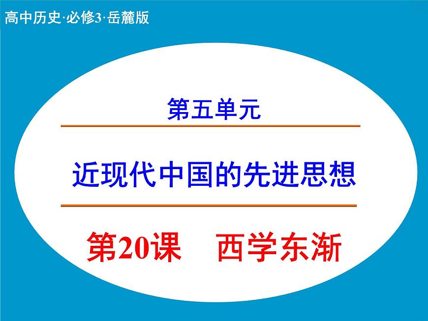 岳麓版高中历史必修3 5-20《西学东渐》课件第1页