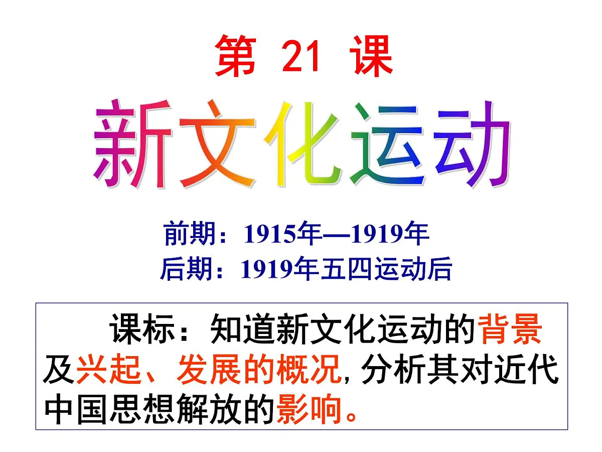 岳麓版高中历史必修3 5-21《新文化运动》课件第2页