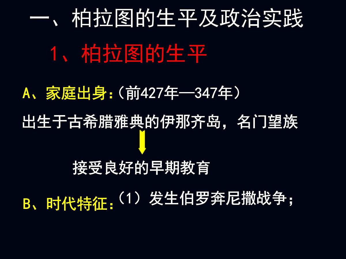 岳麓版高中历史选修4 1-2《思想家柏拉图》课件第8页