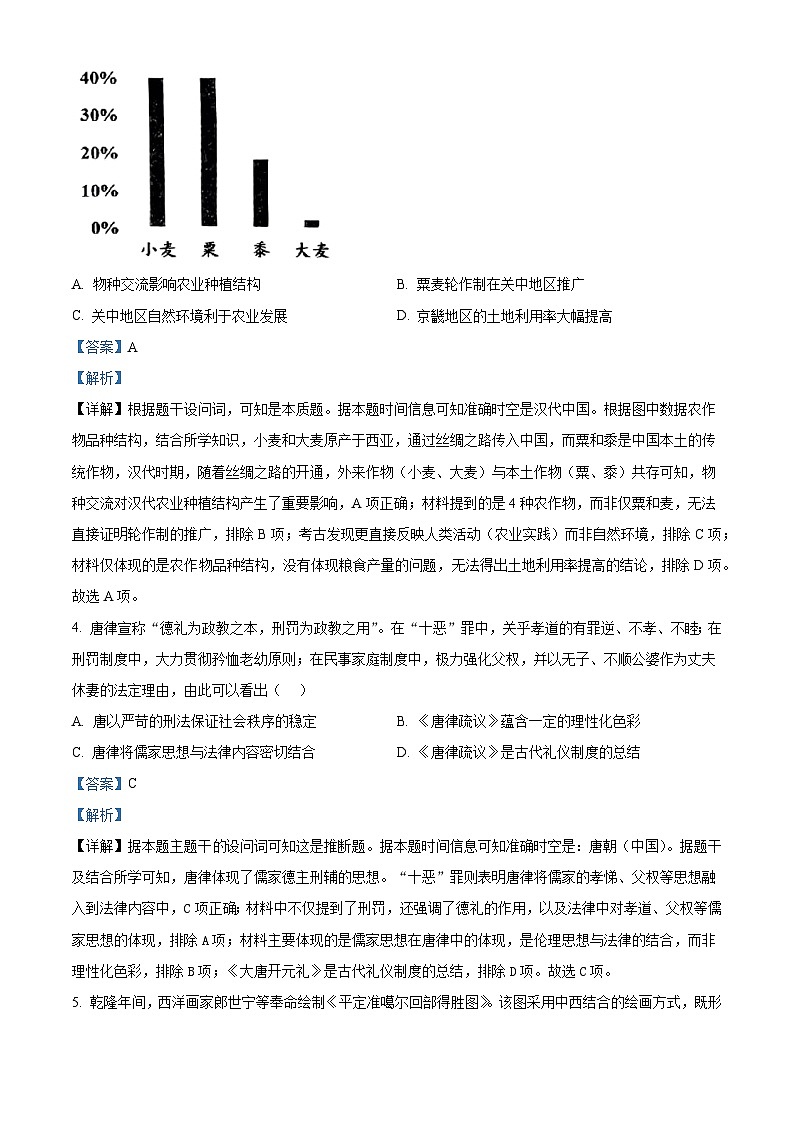2025届湖南省宁远县第一中学高三下学期高考临门模拟考（一）历史试题（含答案）第2页