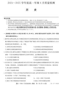 河北省保定市部分高中2024-2025学年高一下学期6月期末考试历史试题（含答案）
