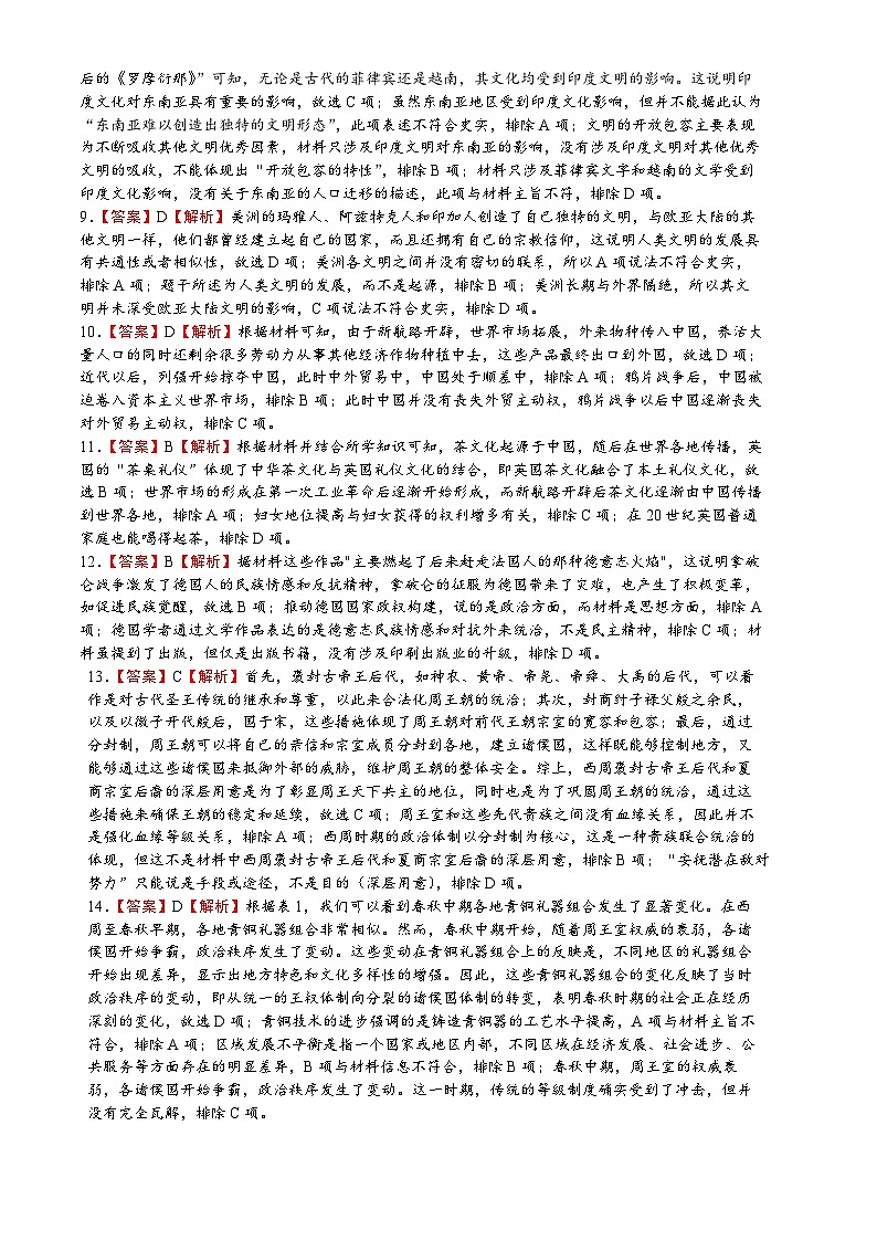 广东省四会中学、广信中学2023-2024学年高二下学期第二次月考历史答案第2页