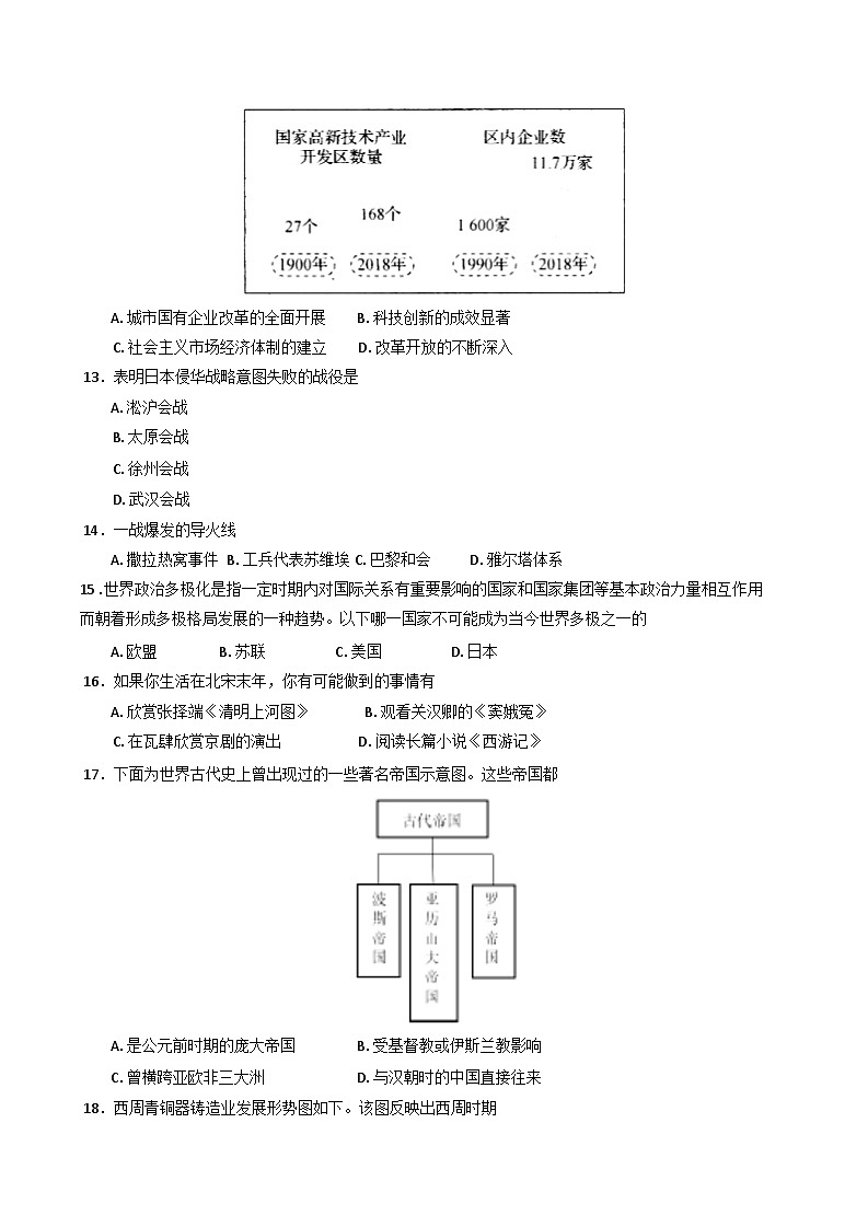 2025年吉林省普通高中学业水平合格性考试模拟（五）历史试题（含答案）第3页