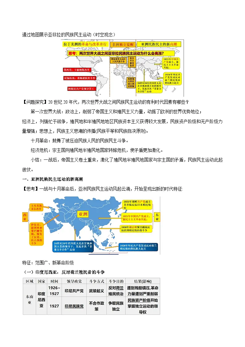 2024-2025学年统编版（2019）必修中外历史纲要下 第16课 亚非拉民族民主运动的高涨 （教案）第2页