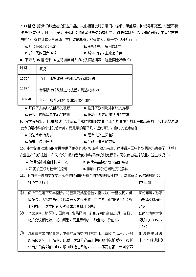 2024—2025学年度山东省潍坊市临朐县第一中学高一下学期6月月考历史试题（含答案）第2页