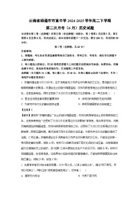 【历史】云南省昭通市市直中学2024-2025学年高二下学期第二次月考（6月）试题（解析版）