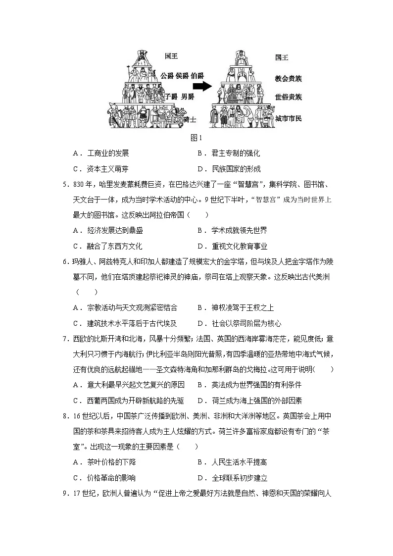 2024—2025学年度河南省南阳市六校高一第二学期期中考试历史试题（含答案）第2页