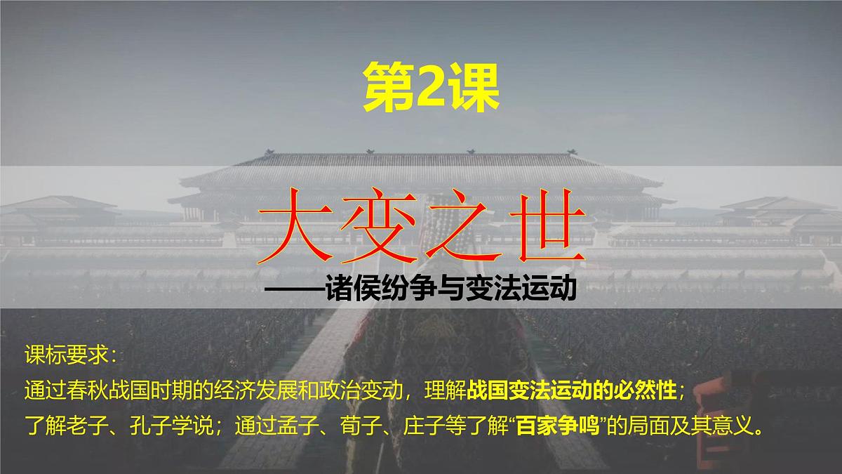 第2课 诸侯纷争与变法运动   授课课件    高中历史统编版（部编版）必修 中外历史纲要（上）第2页