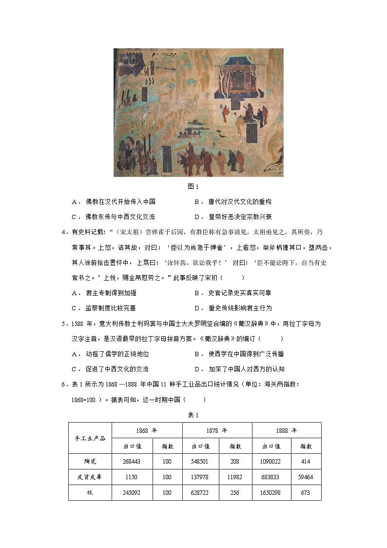 2024—2025学年度河北省邯郸市高二第二学期期末调研考试历史试题（含答案）第2页