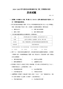 2024—2025学年度河北省雄安新区高二第二学期期末考试历史试题（含答案）