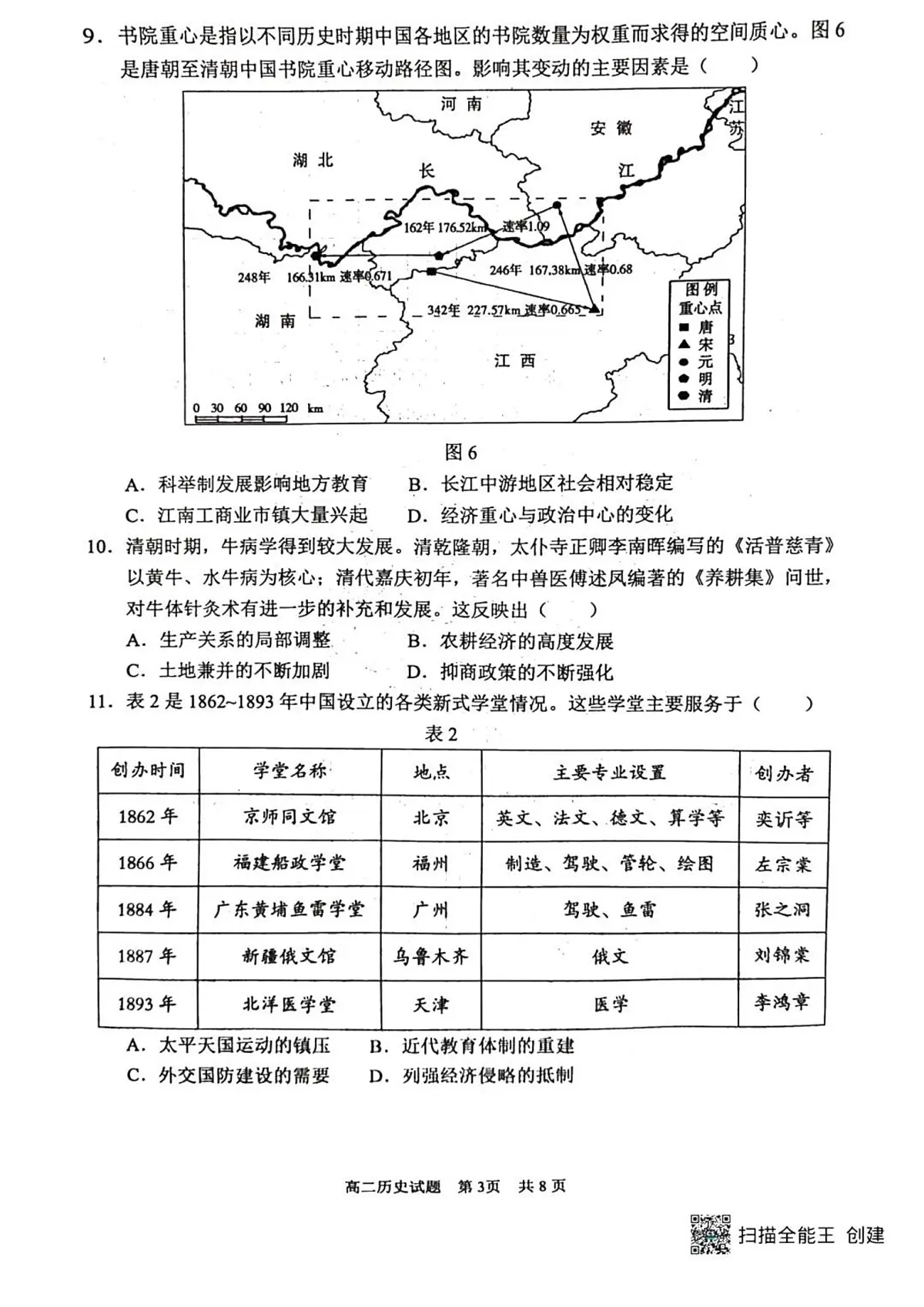 山东省东营市2025届新高二下学期7月期末质量监测-历史试卷+参考答案第3页