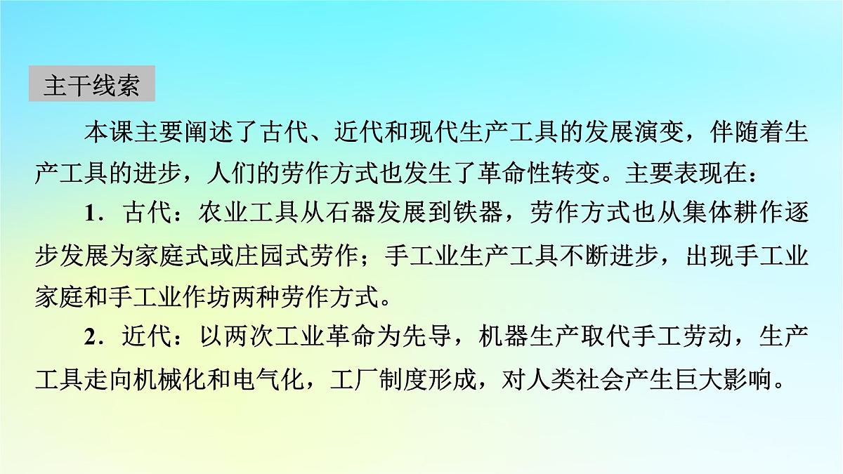 2026届高考历史一轮总复习选择性必修2第21单元第50讲生产工具与劳作方式课件第3页