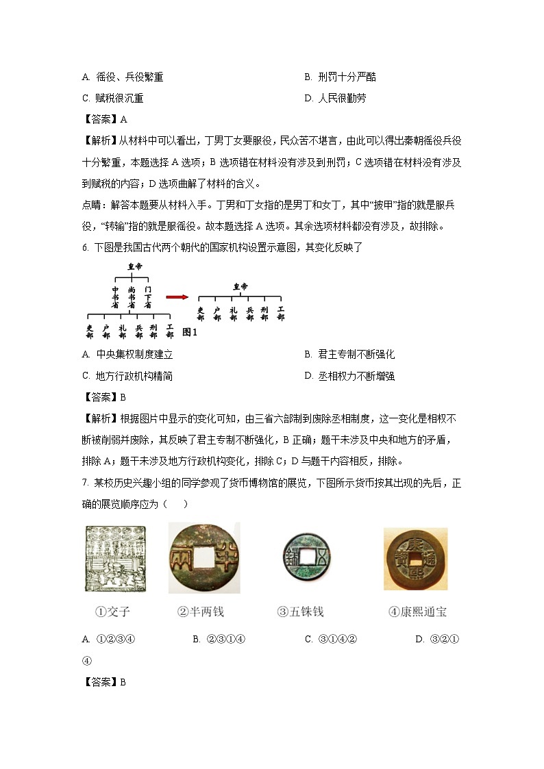 山东省济宁市2023-2024学年高二下学期开学考试历史试卷（解析版）第3页