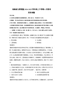 河南省九师联盟2024-2025学年高二下学期下6月联考历史试卷（解析版）