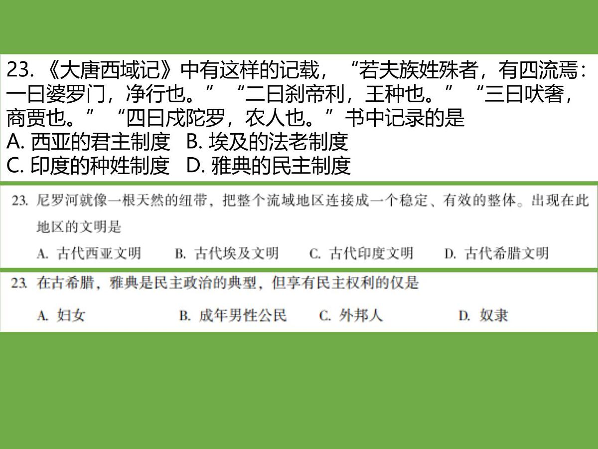 课件：2025北京市高一历史合格考单元复习考点分析和真题分解（纲要下）第6页