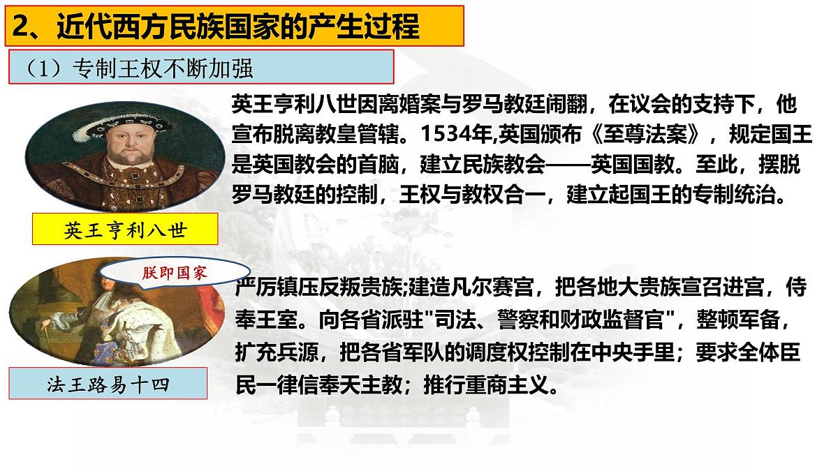 高中历史选择性必修一一轮复习课件：第12课近代西方民族国家与国际法的发展第8页