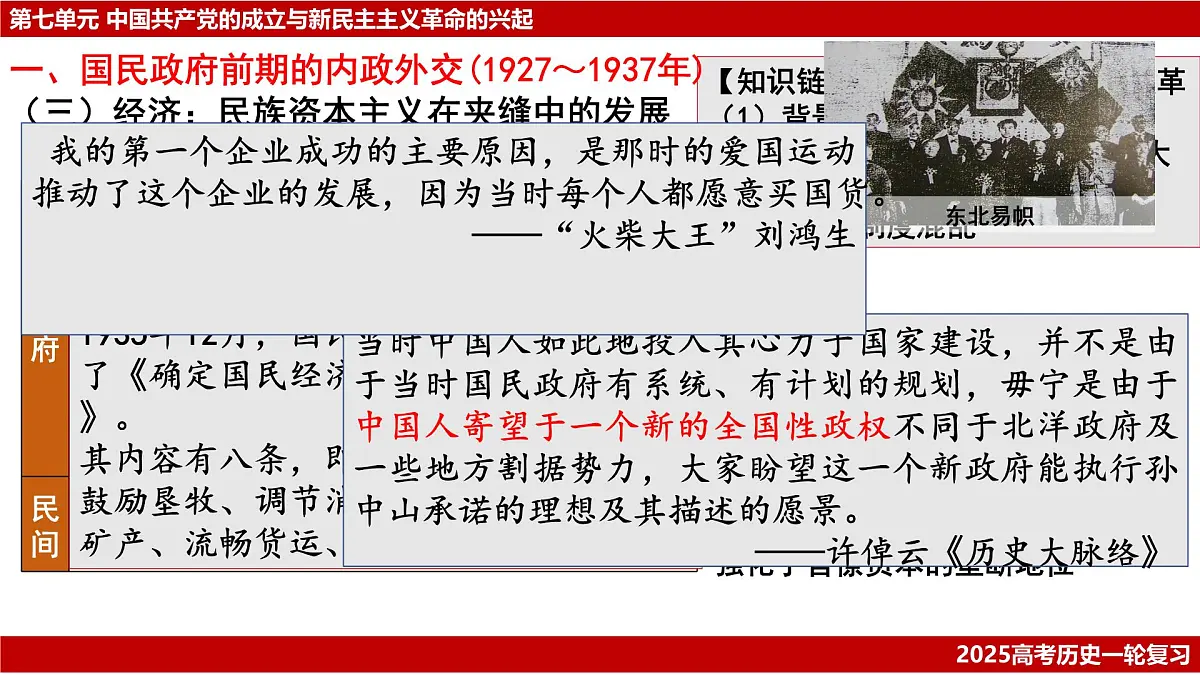 高考历史一轮复习课件：第21讲 南京国民政府的统治和中国共产党开辟革命新道路（23页）第8页
