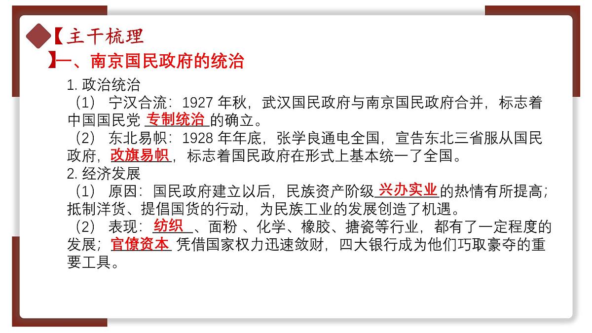 高考历史一轮复习课件：第21课 南京国民政府的统治和中国共产党开辟革命新道路（42页）第5页