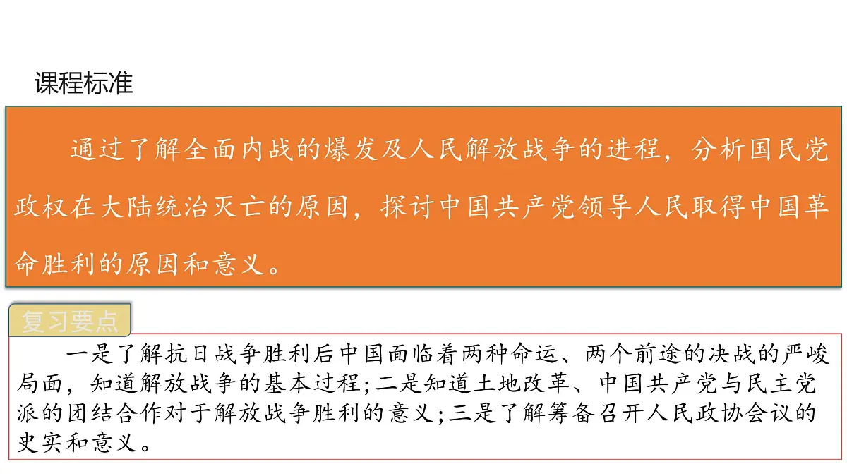 高考历史一轮复习课件十七 人民解放战争第3页