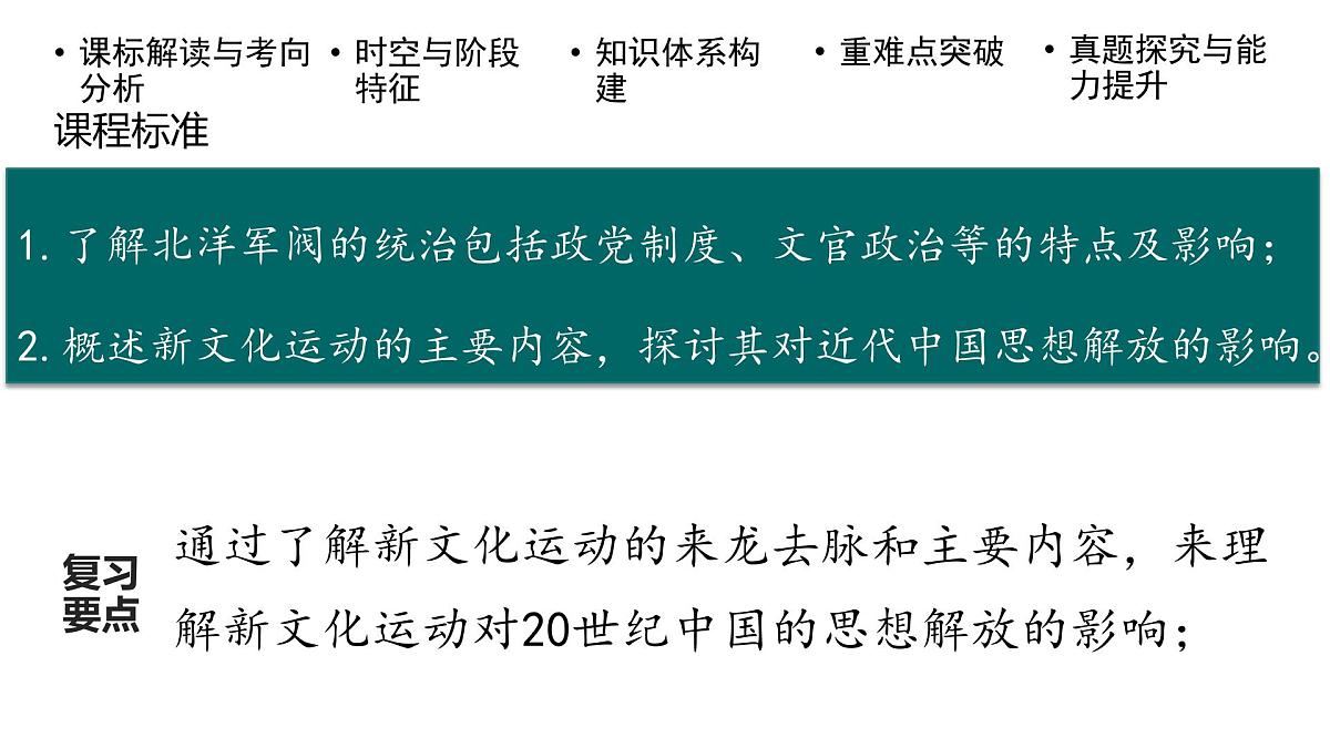 高考历史一轮复习课件十三 北洋军阀统治时期的政治、经济与文化第3页