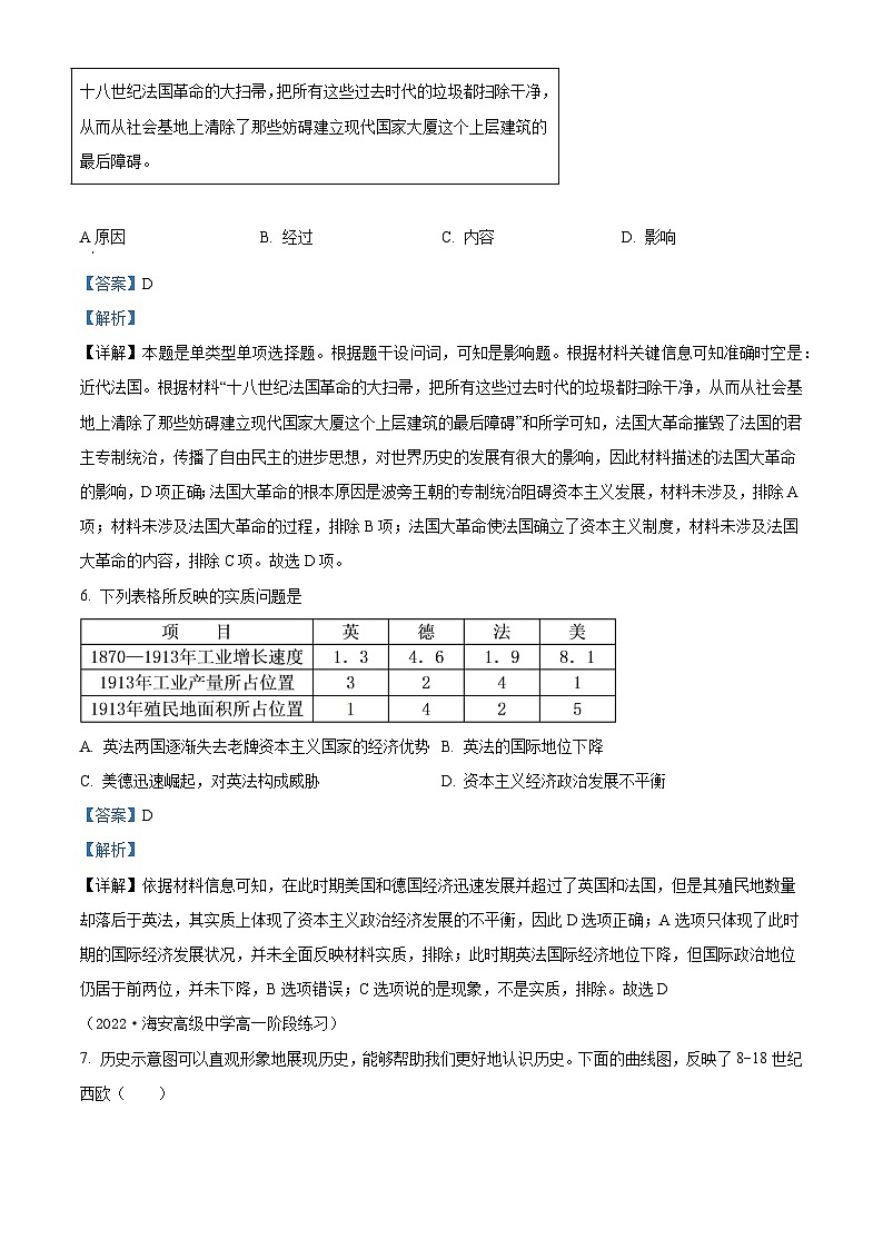 2024—2025学年度内蒙古集宁一中东校区高一第二学期期末考试历史试题（含答案）第3页