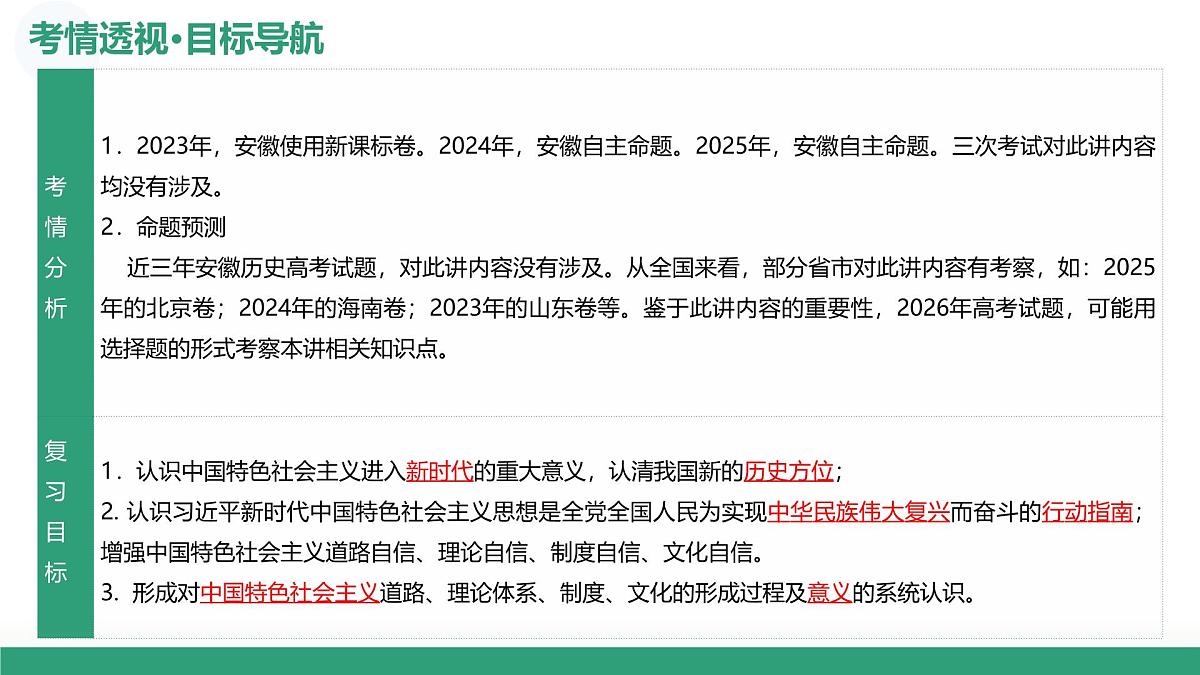 第24讲+中国特色社会主义新时代（复习课件）（安徽专用）2026年高考历史一轮复习讲练测第5页