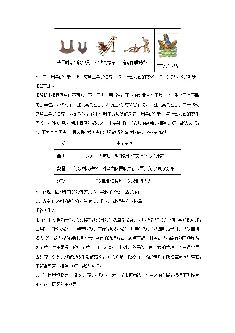 2025年天津市高一秋季开学摸底考历史试题（解析版）第2页