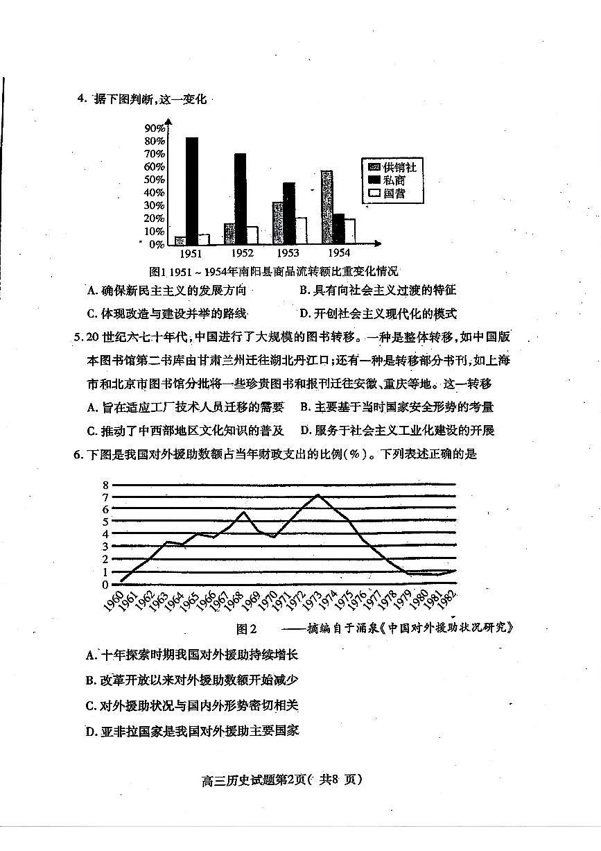 山东省烟台市2025届高三11月期中学业水平检测历史试卷+答案第2页