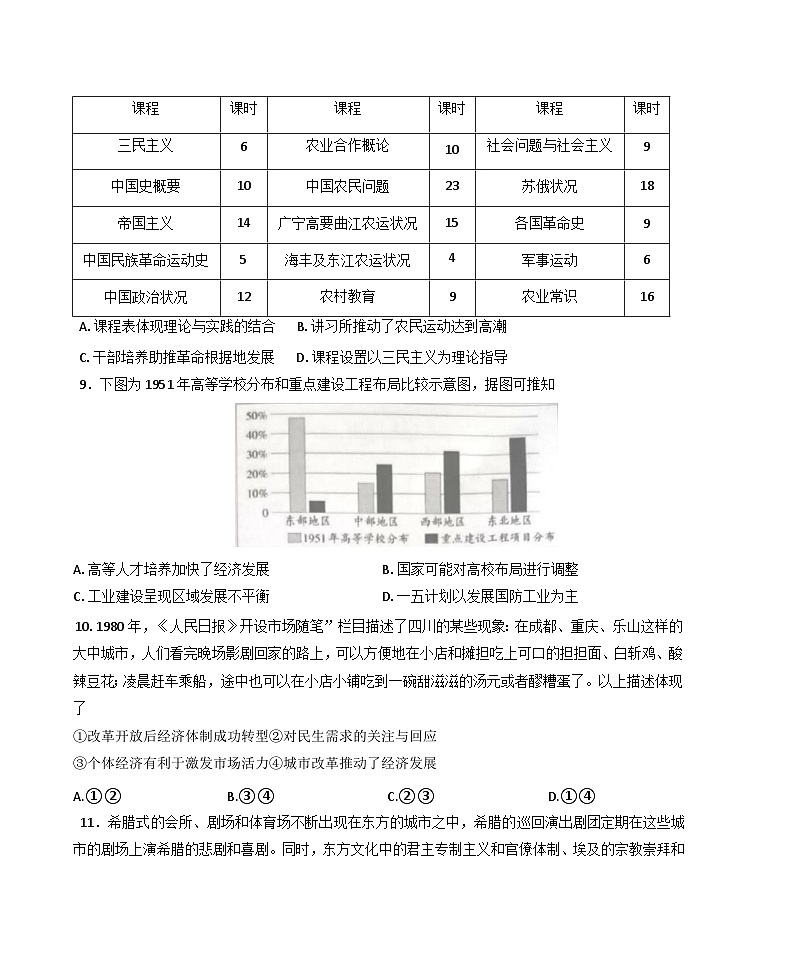 湖北省楚天协作体2025-2026学年高三上学期9月起点考试历史试题（含解析）第3页