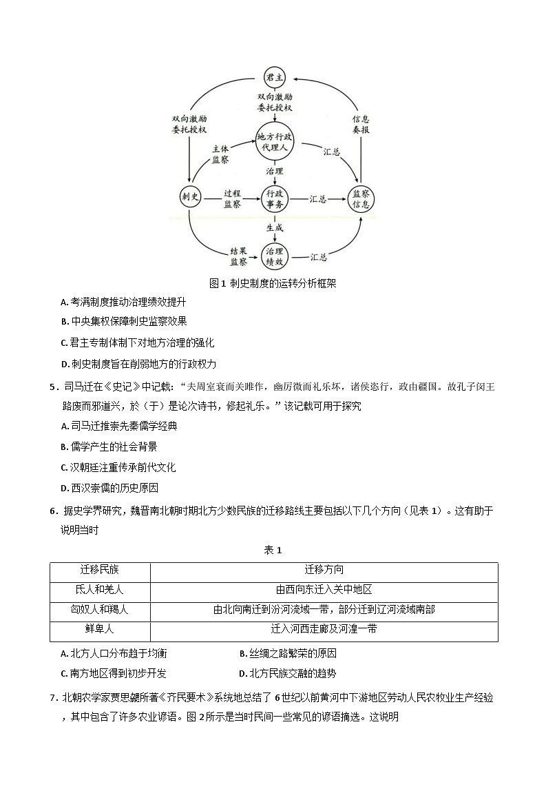 陕西省部分学校2025-2026学年高三上学期9月联考历史试题(含解析)第2页