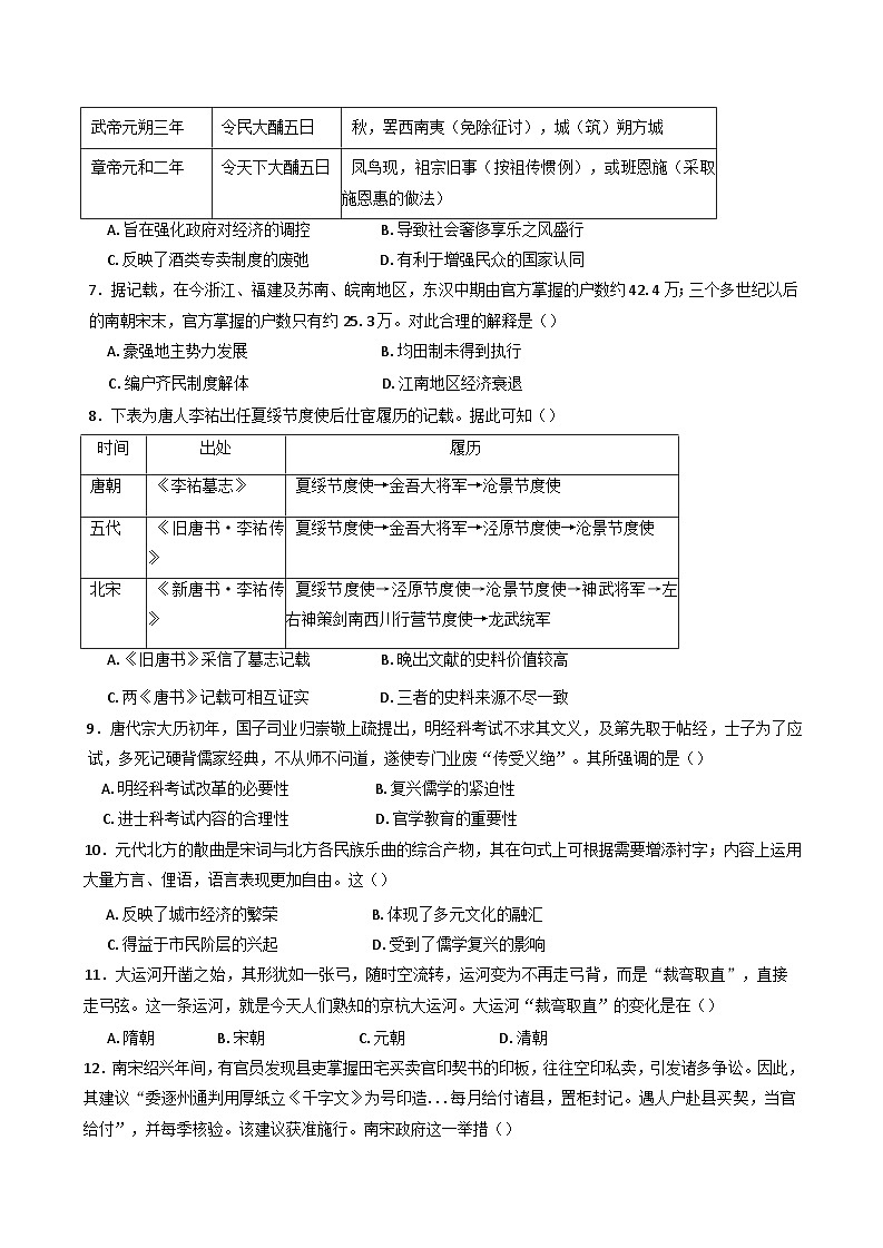 海南省洋浦中学2025-2026学年高三上学期第一次月考历史试题（含答案）第2页