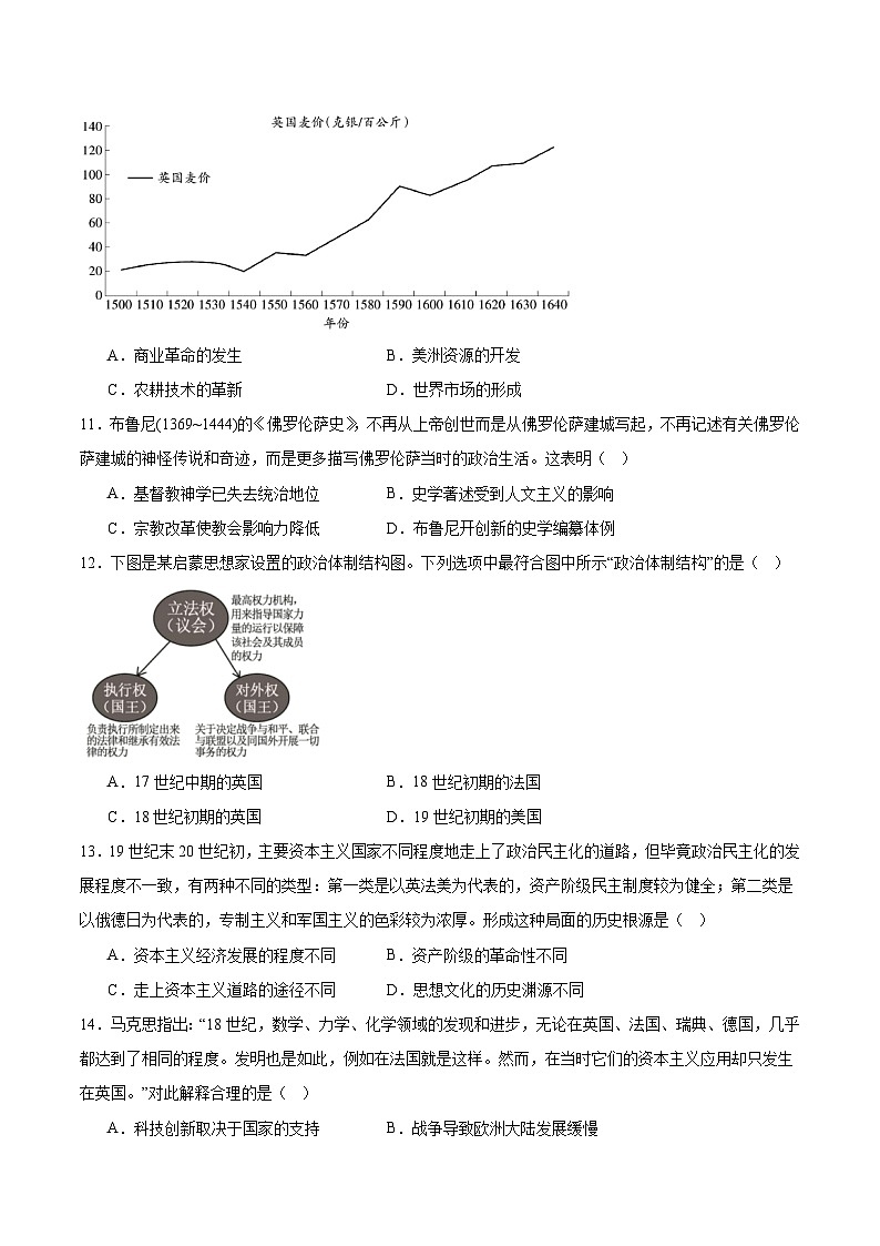 内蒙古通辽市第一中学2025-2026学年高二上学期开学历史试卷（含答案）第3页