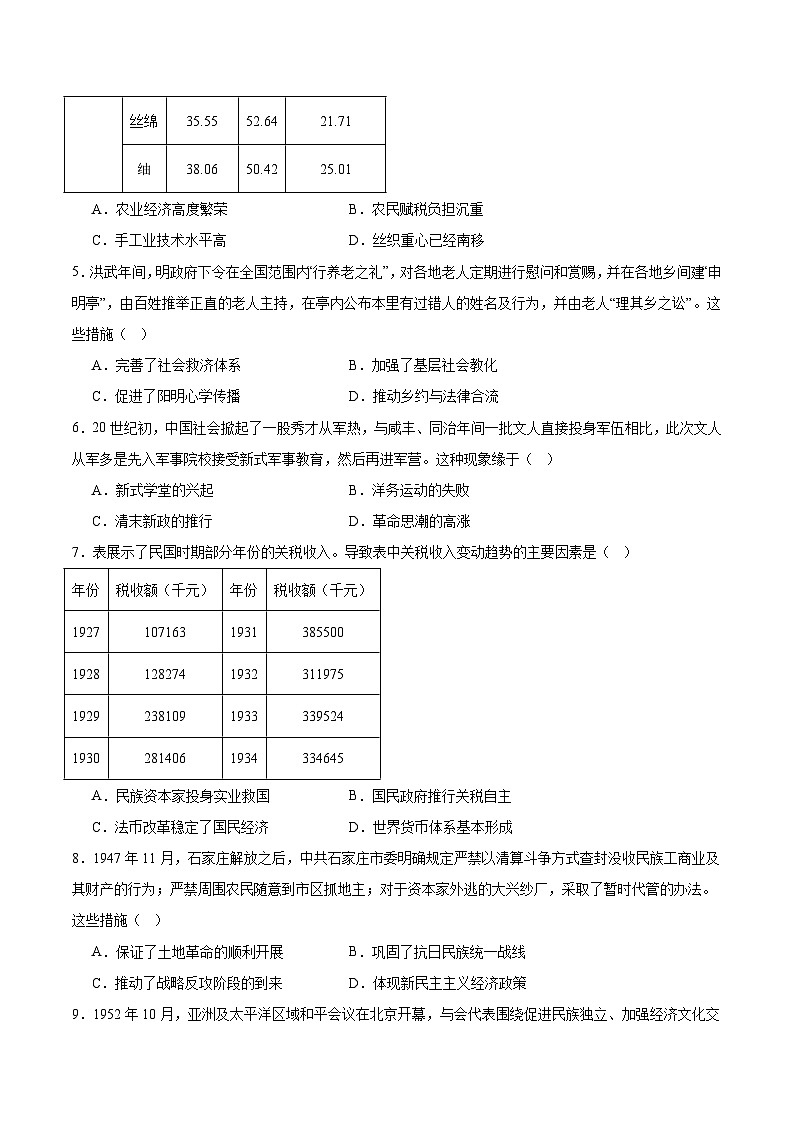 2026南通高三上学期9月调研测试历史含答案第2页