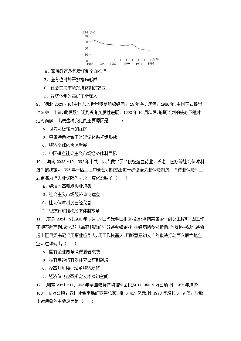 第十单元 第一节 中国特色社会主义的开创与发展（2021-2025）高中历史高考五年真题 分类汇编（含解析）第3页