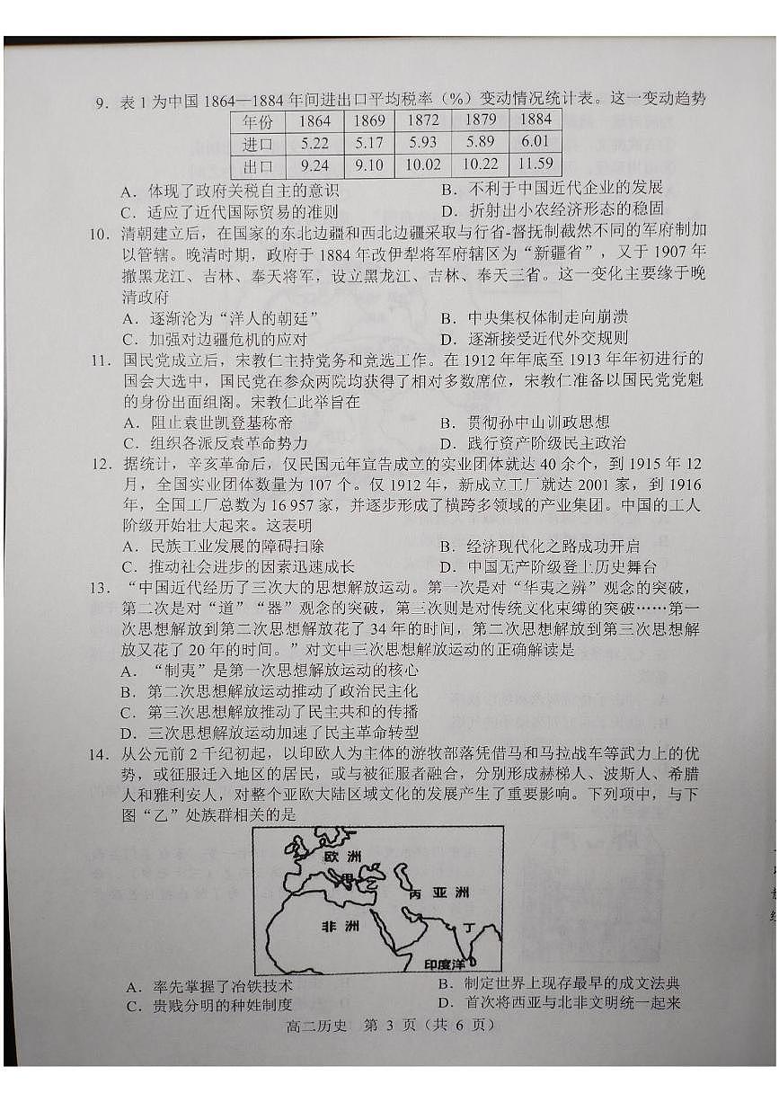 2025重点高中沈阳郊联体高二下学期期末考试历史PDF版含答案第3页