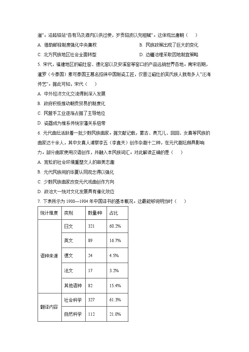 江西省部分学校2025-2026学年高三上学期8月开学联考历史试卷（学生版）第2页