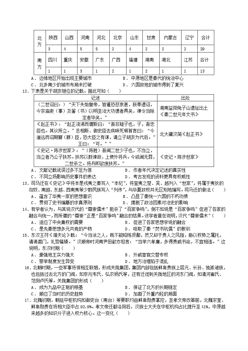 2026河南省顶级名校高三上学期9月月考试题历史含解析第3页