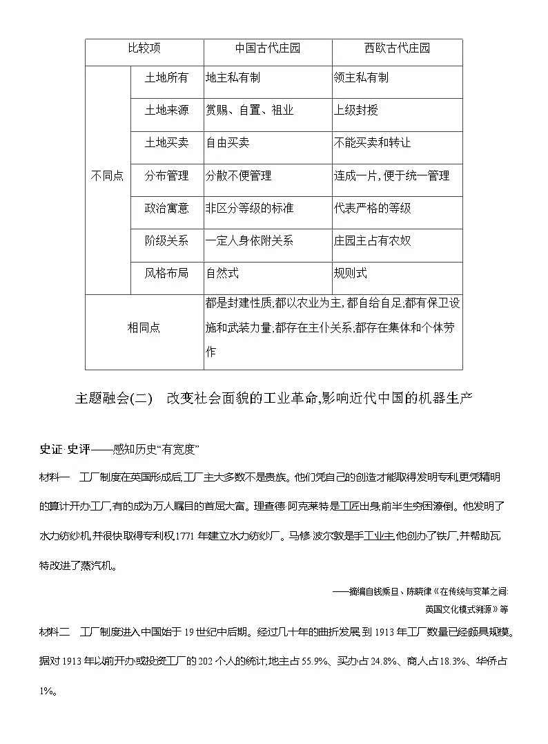 高二历史（统编版）选择性必修2导学案阶段总结第二单元整体教学设计与评价（Word版附解析）第3页